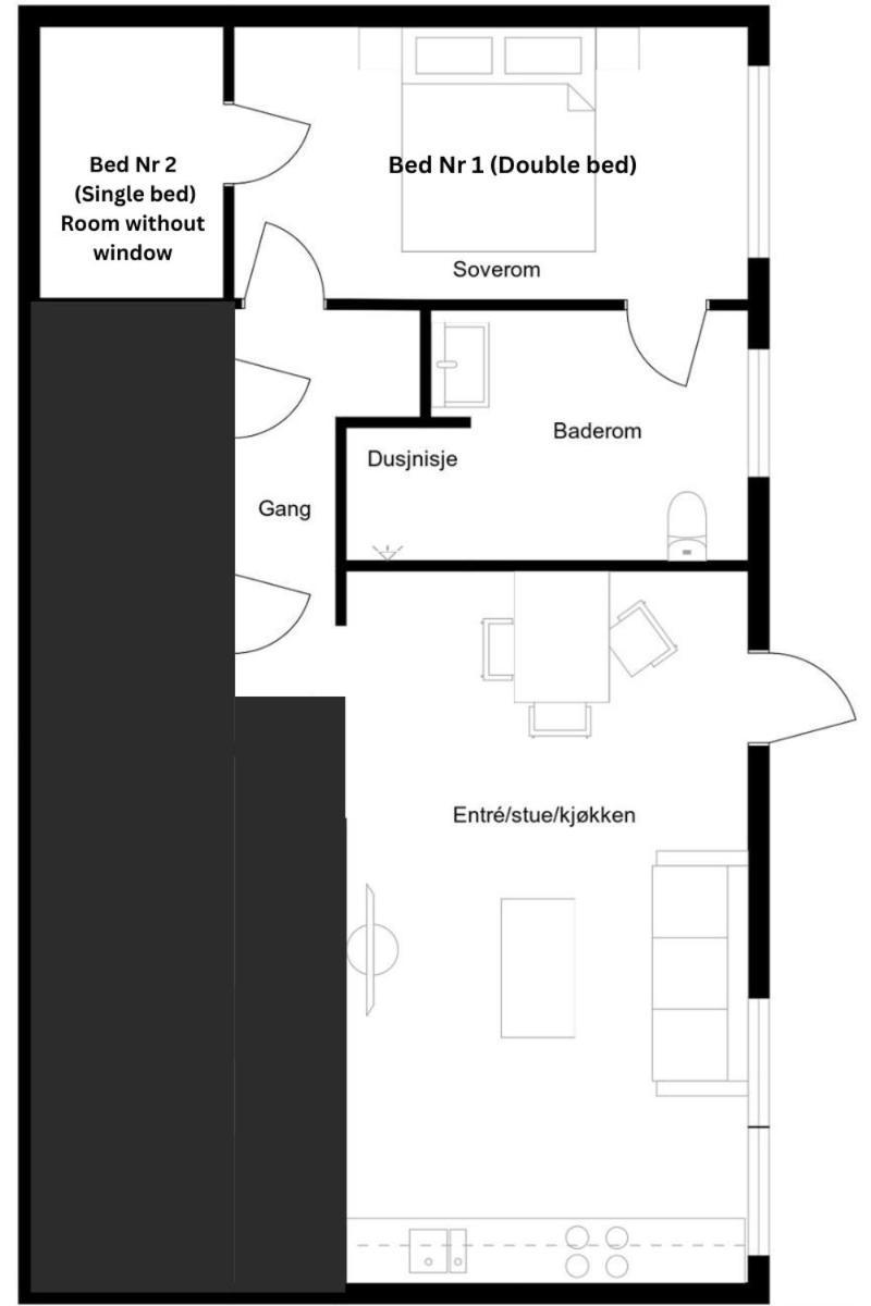 Apartment In Lillestrom With Free Parking And Great View, Sleep 3 People エクステリア 写真